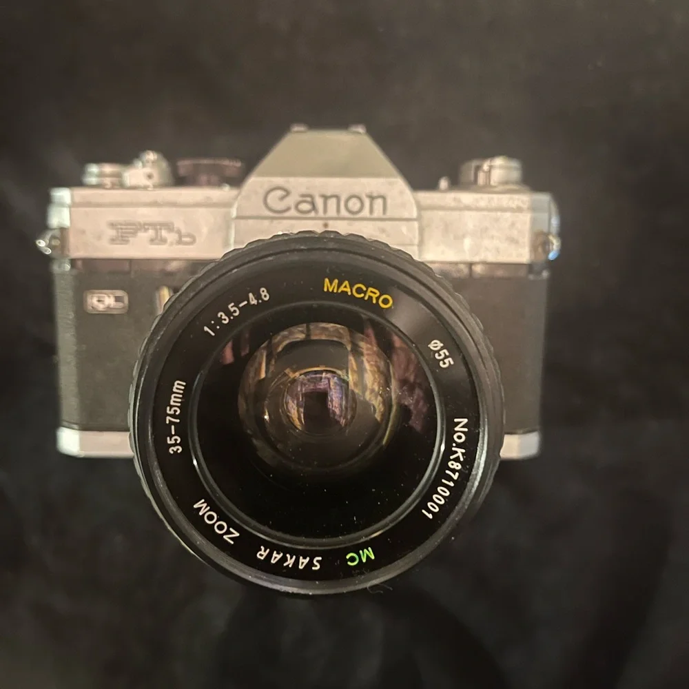 Canon Film Camera - Black and Silver